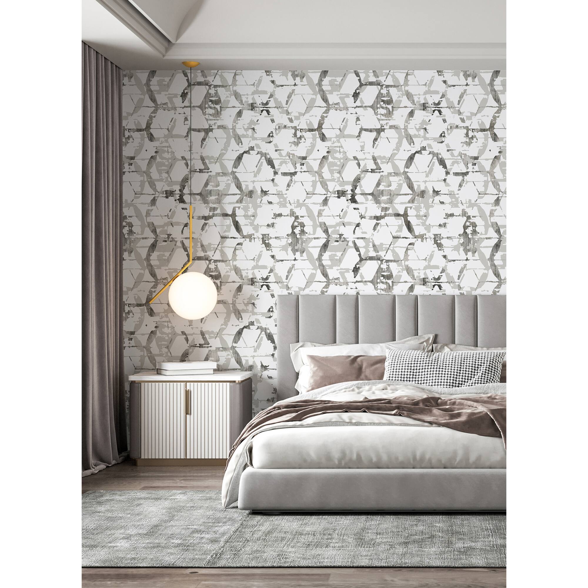 Katie Hunt Dove Gray Hex-A-Gone Wall Mural